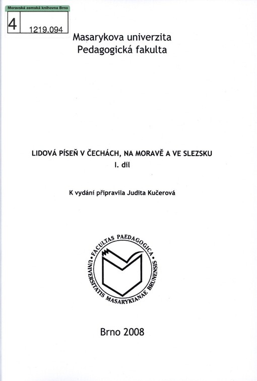 Lidová píseň v Čechách, na Moravě a ve Slezsku