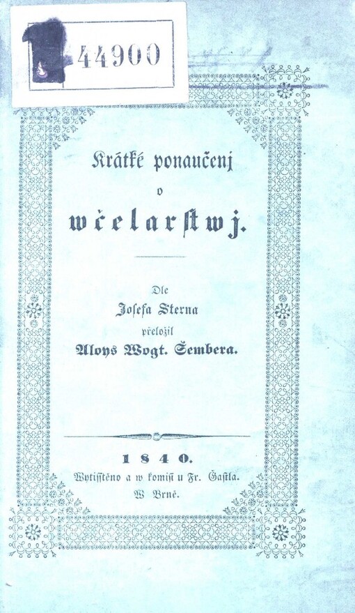 Krátké ponaučenj o wčelarstwj