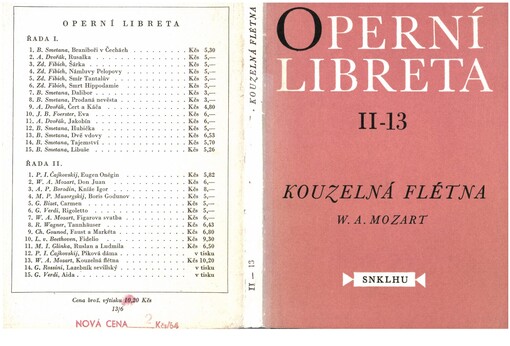 Kouzelná flétna: opera o 2 jednáních (10 obrazech) na text Emanuela Schikanedra