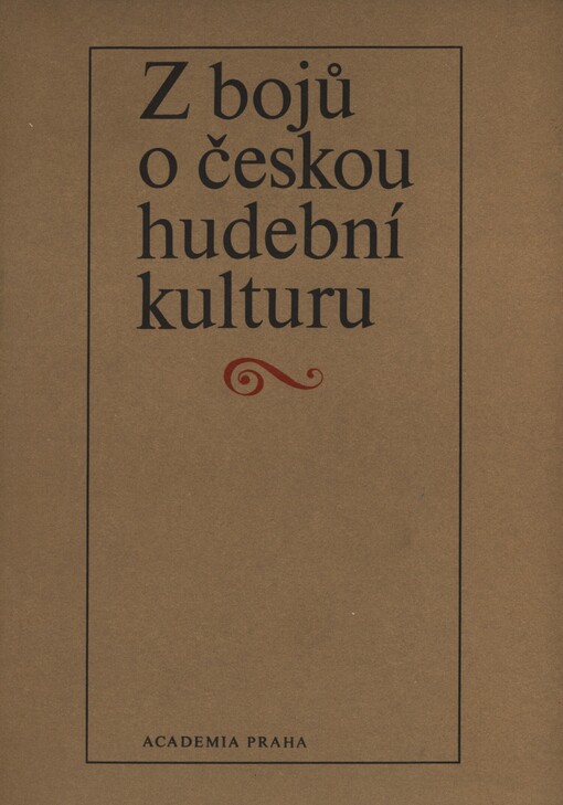Z bojů o českou hudební kulturu :Sborník studií