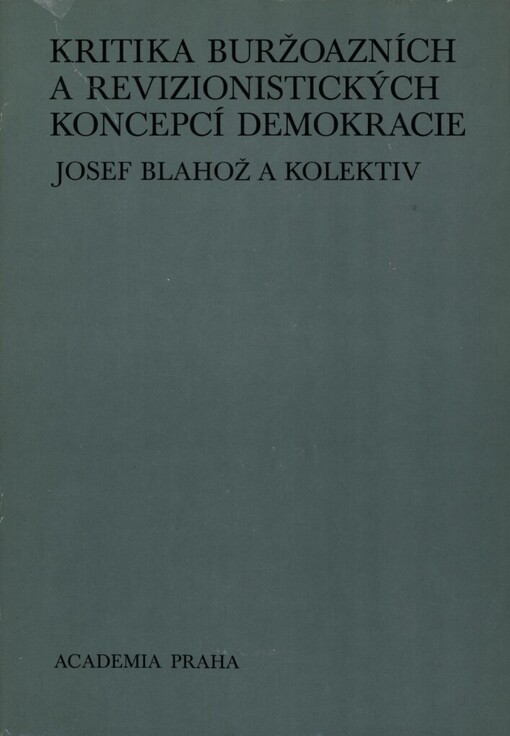 Kritika buržoazních a revizionistických koncepcí demokracie