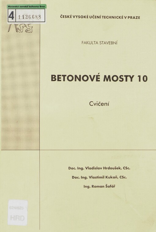 Betonové mosty 10: cvičení