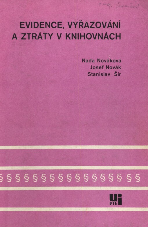 Evidence, vyřazování a ztráty v knihovnách