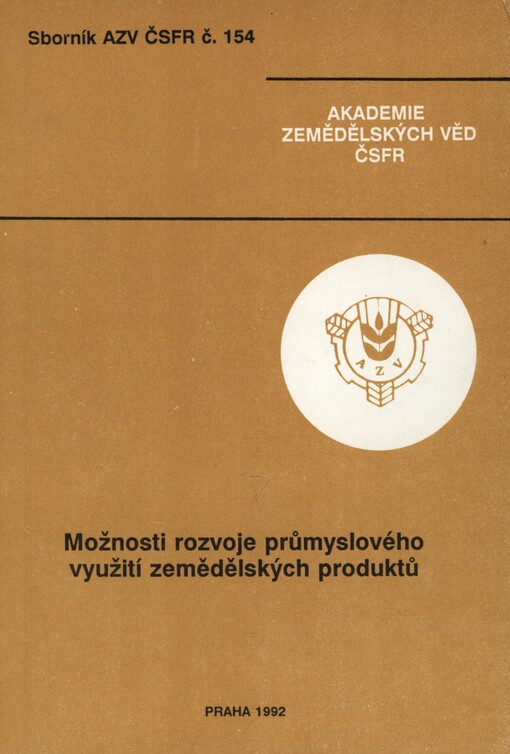 Možnosti rozvoje průmyslového využití zemědělských produktů