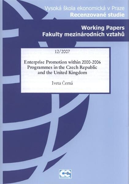 Enterprise promotion within 2000-2006 programmes in the Czech Republic and the United Kingdom