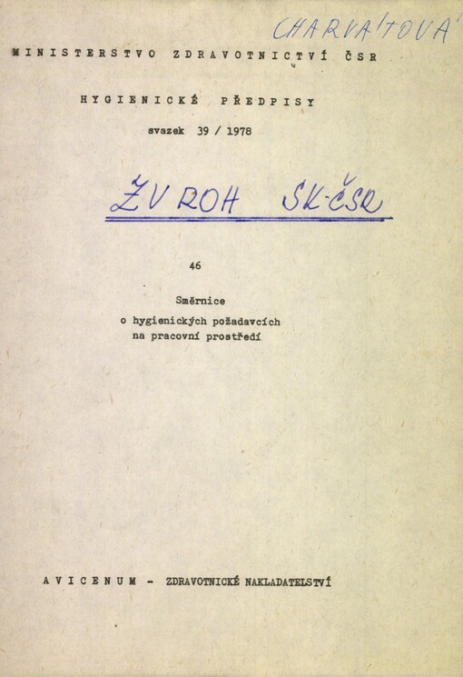 Směrnice o hygienických požadavcích na pracovní prostředí