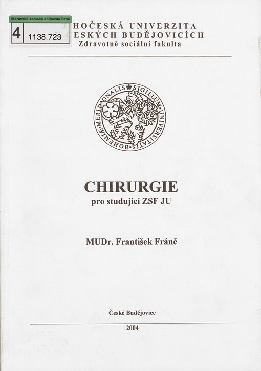 Chirurgie pro studující ZSF JU