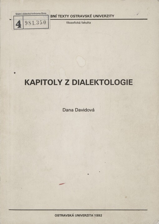 Kapitoly z dialektologie
