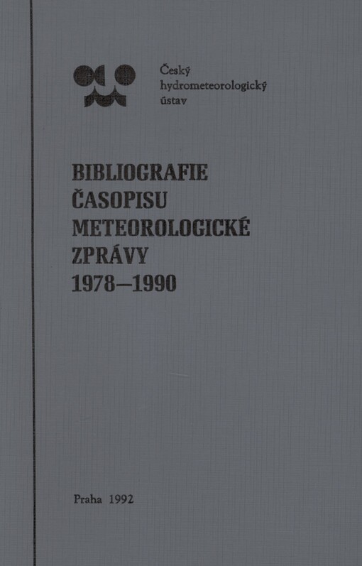 Bibliografie časopisu Meteorologické zprávy: 1978 - 1990