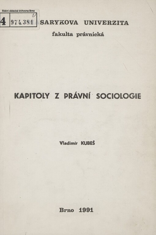Kapitoly z právní sociologie