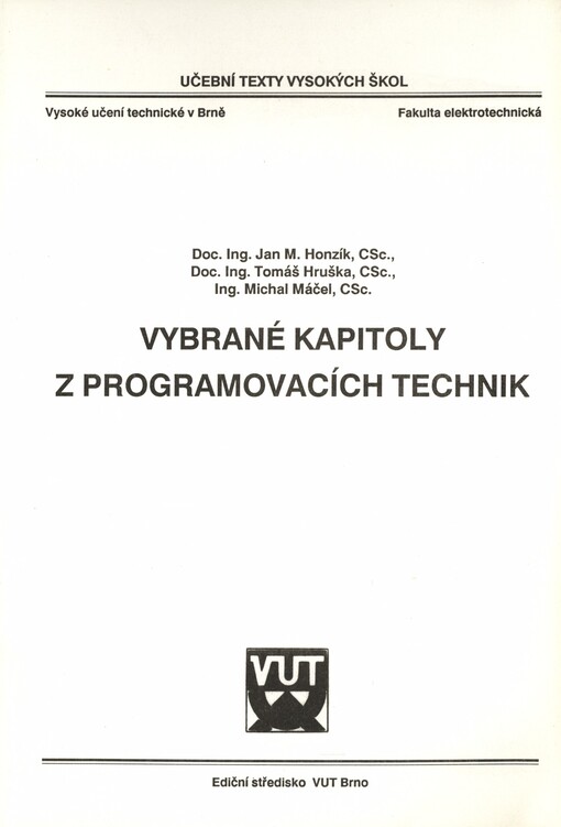 Vybrané kapitoly z programovacích technik