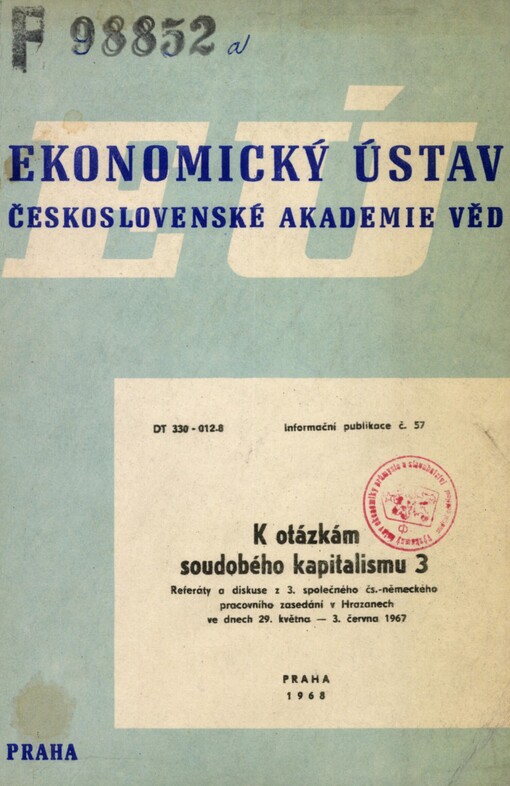 K otázkám soudobého kapitalismu