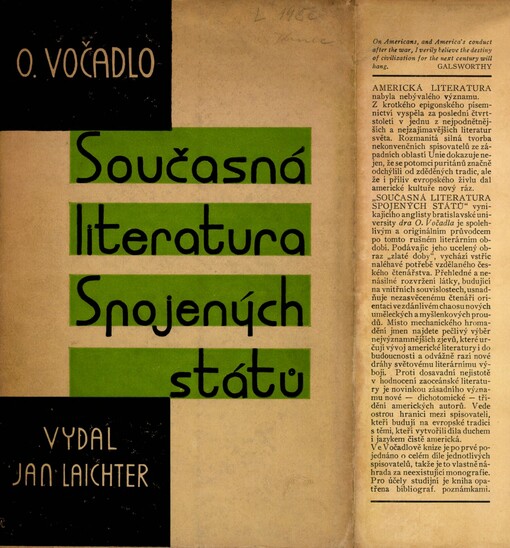 Současná literatura Spojených států :od zvolení presidenta Wilsona po velkou hospodářskou krisi