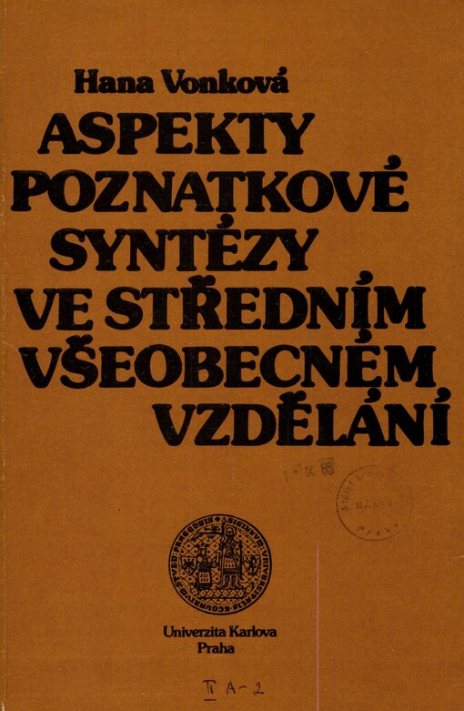 Aspekty poznatkové syntézy ve středním všeobecném vzdělání