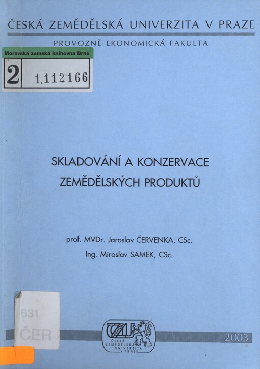 Skladování a konzervace zemědělských produktů
