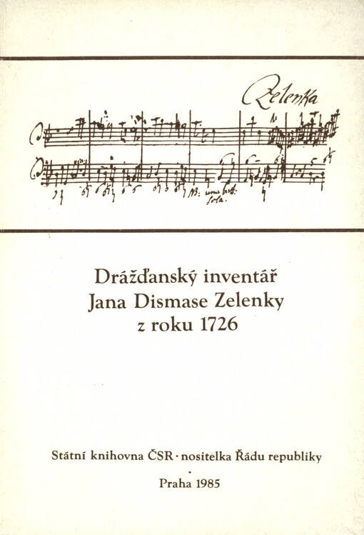 Drážďanský inventář Jana Dismase Zelenky z roku 1726