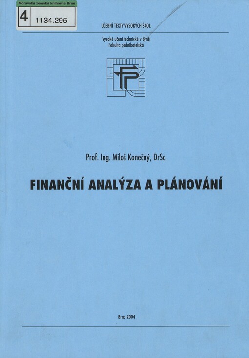 Finanční analýza a plánování