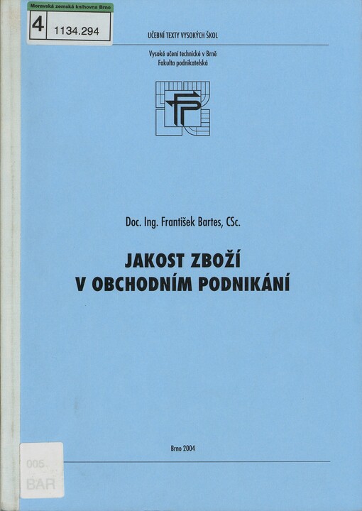 Jakost zboží v obchodním podnikání