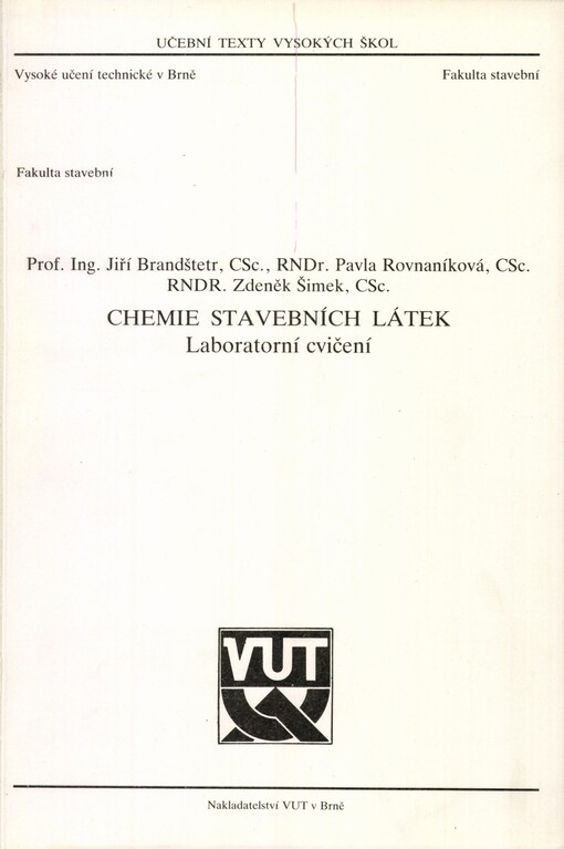 Chemie stavebních látek: laboratorní cvičení