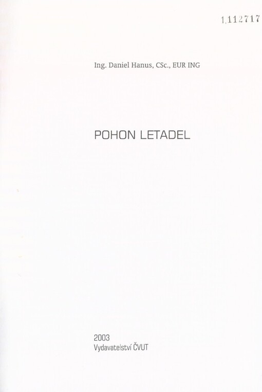 Pohon letadel