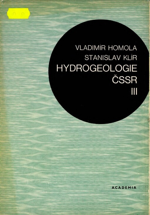 Hydrogeologie ČSSR.3. [díl],Hydrogeologie ložisek nerostných surovin