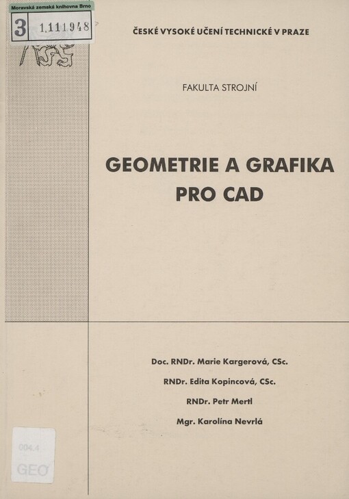 Geometrie a grafika pro CAD