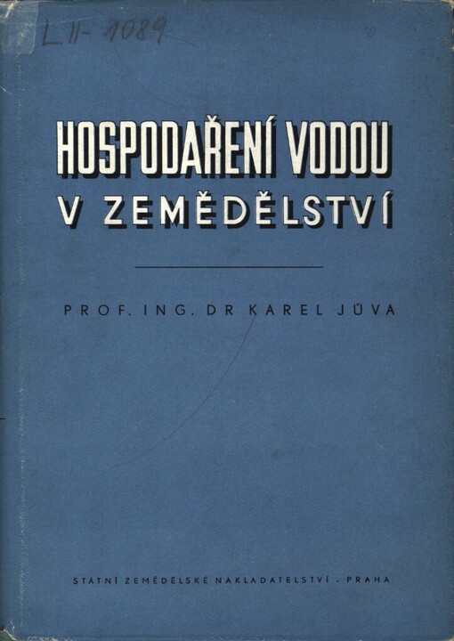 Hospodaření vodou v zemědělství