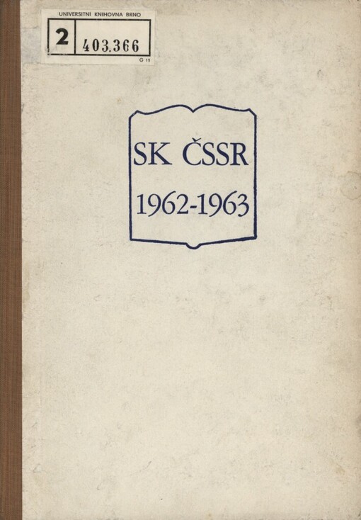 Ročenka Státní knihovny ČSSR v Praze