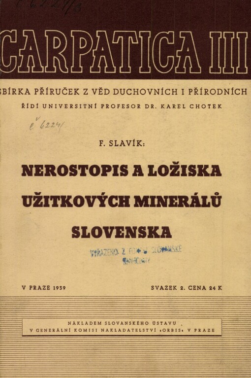 Nerostopis a ložiska užitkových minerálů Slovenska