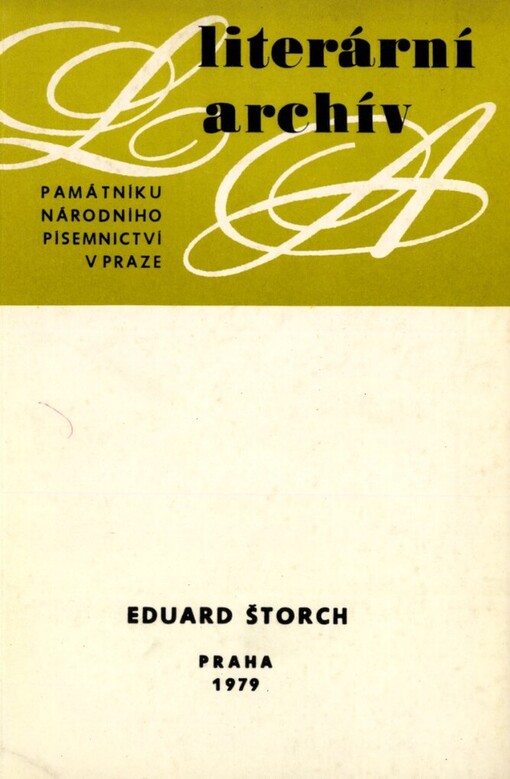 Eduard Štorch (1878-1956): Lit. pozůstalost