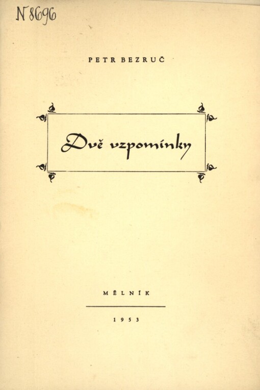Dvě vzpomínky