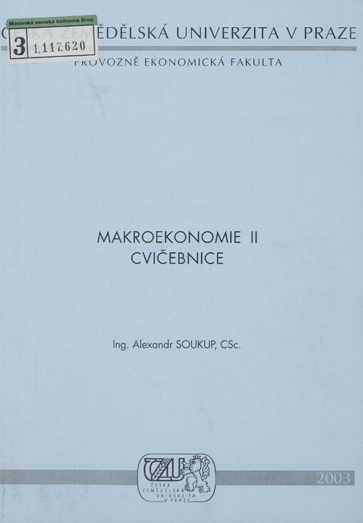 Makroekonomie II :cvičebnice