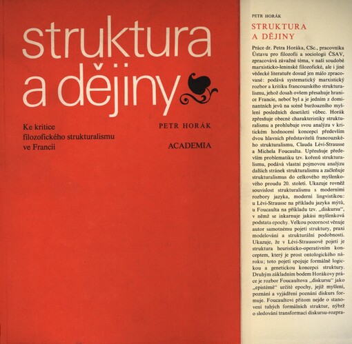 Struktura a dějiny :ke kritice filozofického strukturalismu ve Francii