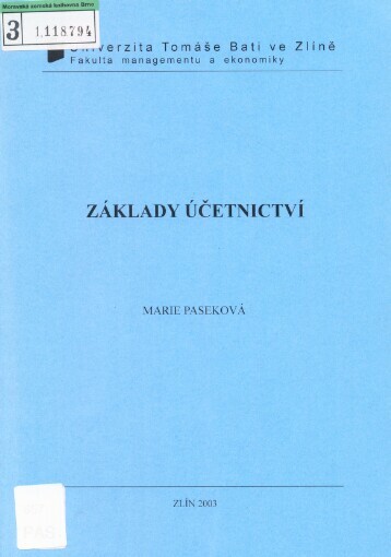 Základy účetnictví