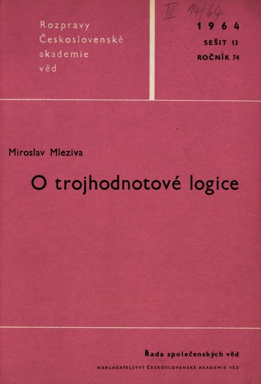 O trojhodnotové logice