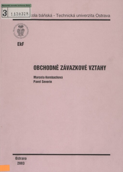 Obchodně závazkové vztahy