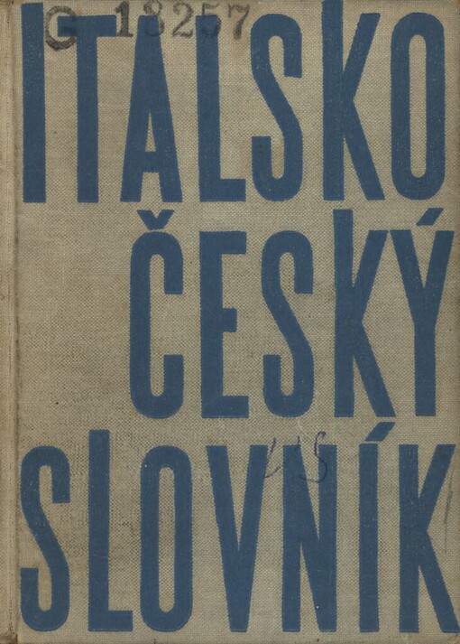 Italsko-český slovník =: Dizionario italiano - ceco