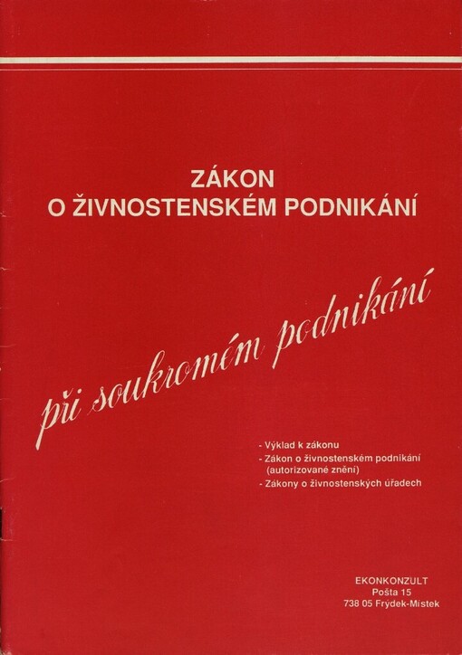 Zákon o živnostenském podnikání