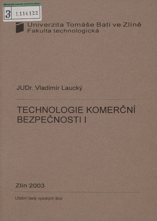 Technologie komerční bezpečnosti I