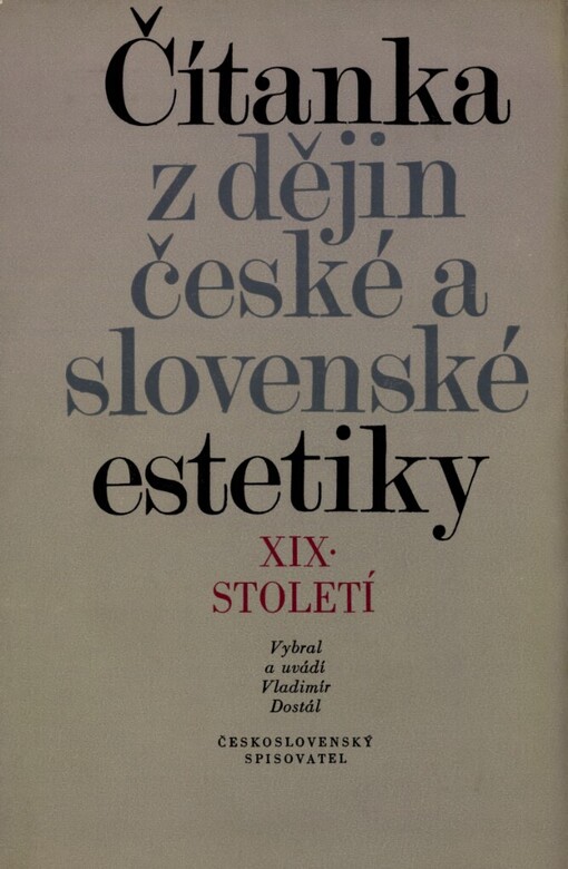 Čítanka z dějin české a slovenské estetiky XIX. století