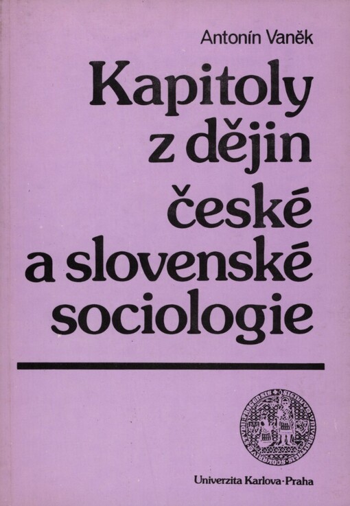 Kapitoly z dějin české a slovenské sociologie