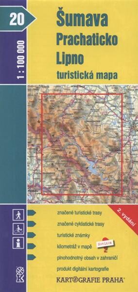 Šumava - Prachaticko, Lipnoturistická mapa 1:100 000