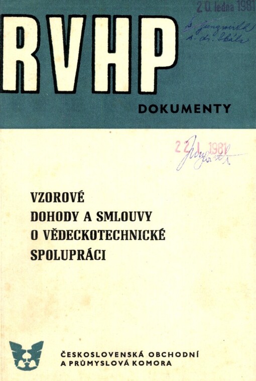 Vzorové dohody a smlouvy o vědeckotechnické spolupráci
