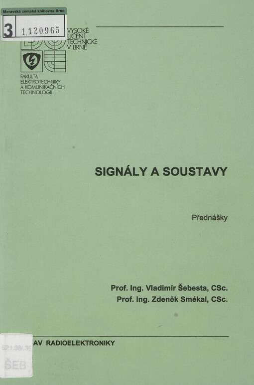 Signály a soustavy :přednášky