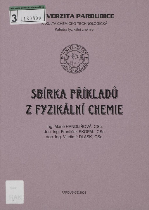 Sbírka příkladů z fyzikální chemie