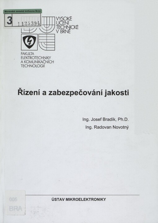 Řízení a zabezpečování jakosti