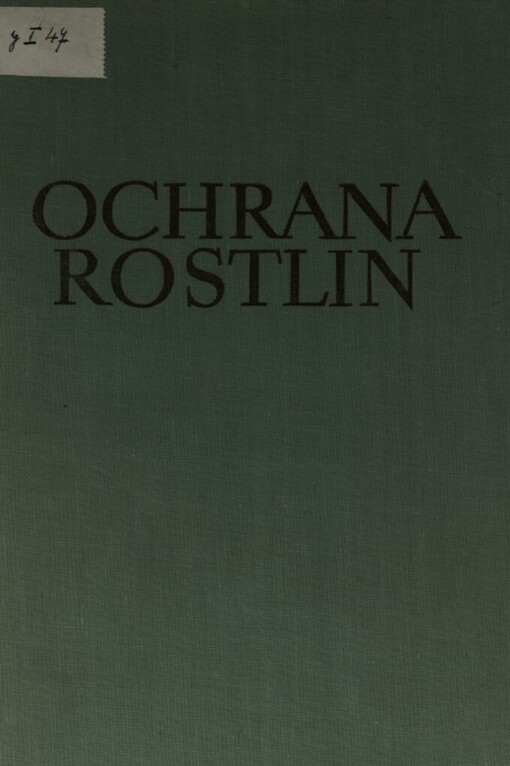 Ochrana rostlin :příručka pathologie rostlin