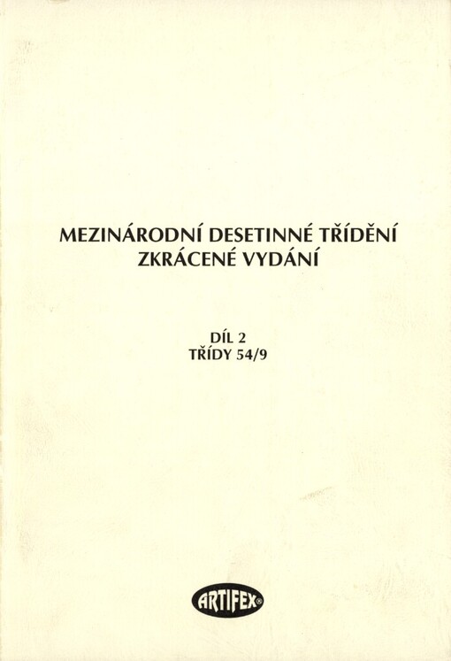 Mezinárodní desetinné třídění.Díl 2