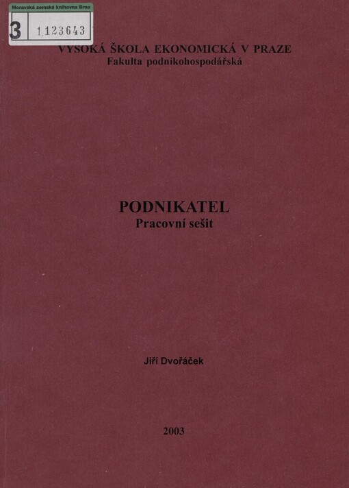 Podnikatel: pracovní sešit