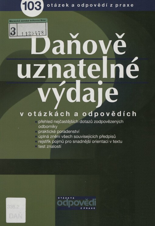 Daňově uznatelné výdaje v otázkách a odpovědích